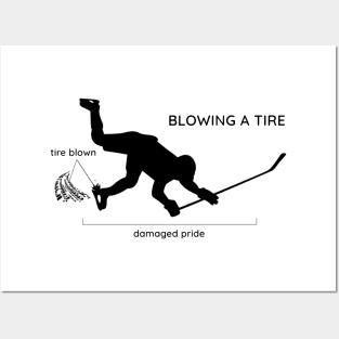 Hockey Terms - Blowing A Tire Posters and Art